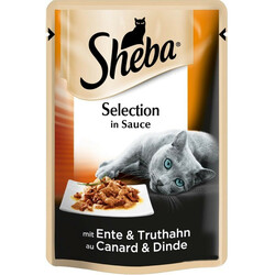 Sheba. Корм для котов Black and Gold утка-индейка в соусе 85 г(4770608253752)