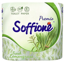 Soffione. Бумага туалетная Fresh Lemongrass 3-слой  4шт*уп (4820003833971)
