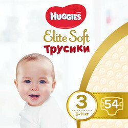 Huggies. Трусики-підгузники Huggies Elite Soft Pants Mega 3(6-11 кг), 54 шт.(546995)