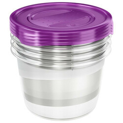 Keeeper. Набор емкостей для СВЧ Fredo Fresh круг 4*0,8л  (4052396023268)