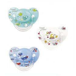 Canpol.Пустышка силиконовая анатомическая 6-18 мес. Машины (22-554)