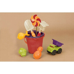 Battat Summery. Набор для игры с песком и водой - ВЕДЕРЦЕ МАНГО (9 предметов) (BX1331Z)