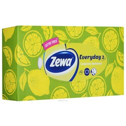 Zewa. Хустки косметичні в коробці "Everyday", 100 шт, в асортименті(043464)