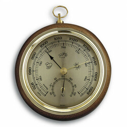 TFA. Барометр  с термометром, дуб, 120 мм, d=105 мм (45100001)