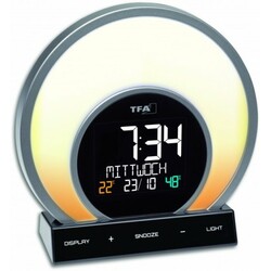 Будильник-светильник  "SOLUNA", меняет цвета,  170x68x150 мм (60202601)