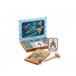 DJECO Дерев'яна гра апликация з молоточком Космодром(DJ06642)