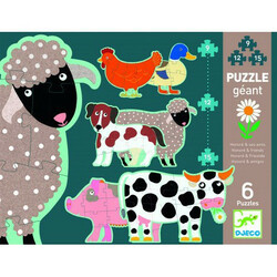 DJECO. Развивающий детский пазл гигант большой "Честь и друзья"(3070900071124)