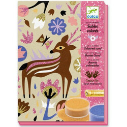 DJECO Художественный комплект рисование цветным песком Чудеса леса