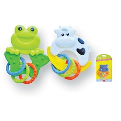 Lindo. Брязкальце - прорезыватель "Жаба, корова, ведмедик"   (PK - 032)