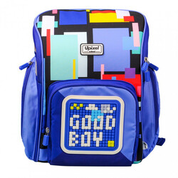 Upixel. Рюкзак upixe funny square school синий (розовый)(6955185809778)