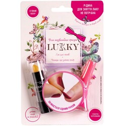 LUKKY.Набор-помада,меняющая цвет на розов.(масса 3,3г.),базов.цвет:желтый+лак цвет144-Корал.(T13803)
