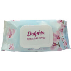 Dolphin. Серветки вологі Орхідея з клапаном 60шт-уп   (8680131203635)