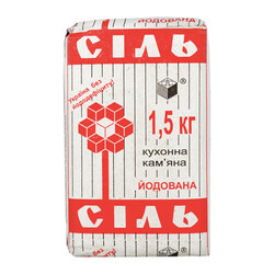 Сіль кам'яна йодована 1,5кг(4820002270142)