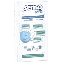 Senso. Маска одноразова Senso Med 3-х слойная 10 шт(4810703127524)