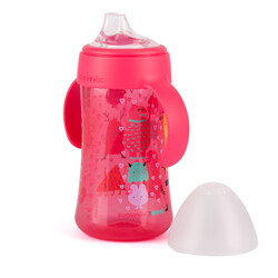 Suavinex.Чашка з силіконовим носиком, 270 мл,+4 мес, "Лісові історії"/рожевий(306942)