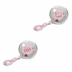 Suavinex.Клипса для пустышки Suavinex Истории малышей Розовая уточка (304385/1)