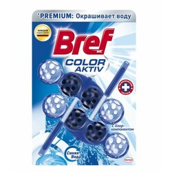 Bref. Блок туалетный Color Activ синяя вода хлор, 2*50г (351040)