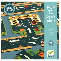 DJECO. Детский развивающий пазл 21 гигант "Автотрасса"(3070900071629)