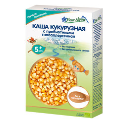 Fleur Alpine. Каша безмолочная кукурузная с пребиотиками гипоаллергенная от 5 мес. 175г. (632074)