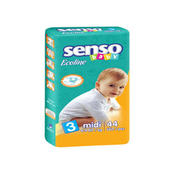 Senso Baby. Дитячі підгузники Ecoline Midi 3(4-9 кг), 44 шт(000858)