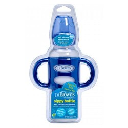 Dr. Brown's. Бутылочка-поильник с узким горлышком и силиконовыми ручками, 250 мл,(SB81058-P3)