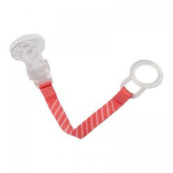 Dr. Brown's. Кліпса для пустушок на стрічці, колір рожевий(990/1 - INTL(Q10))