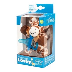 Dr. Brown's. Цельная силиконовая пустышка, в комплекте с игрушкой Жираф, 0–12 мес (AC155-P6)