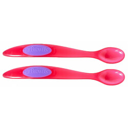 Dr. Brown's. Дитяча ложка для годування, колір рожевий, 2 шт. в упак. (TF200)