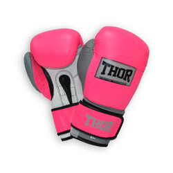 THOR. Перчатки TYPHOON 16oz /Кожа /розово-бело-серые (8027/02(Leath)Pink/Grey/W 16 oz.)