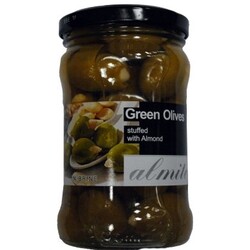 Almito. Оливки Королевские зеленые фаршир.чесноком 320г.(5200311704696)