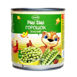 Премия Рики Тики. Горошек зеленый стерилизованный 200г. (4823096418964)