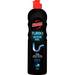 Sama. Гель для прочистки трудных засоров Turbo 0,5л. (4820020267575)