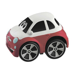 Chicco. Інерційна машинка Chicco Fiat 500 Racer Mini Turbo Touch, білий з червоним(07666.00)