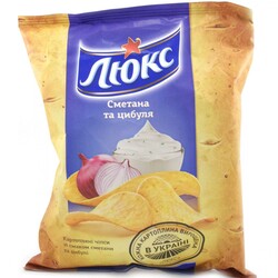 Люкс. Чіпси сметана-цибуля 71г. (7622210176158)