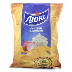 Люкс. Чипсы сметана-лук 133г. (7622210176219)