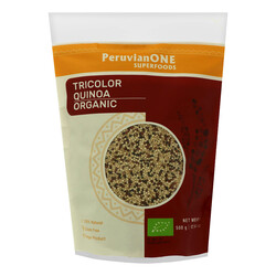 PeruvianONE Superfoods. Киноа смесь бел-крас-чер орг 500 г (7758021000730)