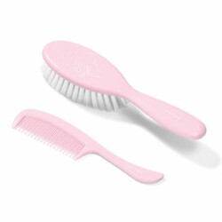 BabyOno. Щетка и гребешок для волос Супермягкая щетина, розовый (569/03)