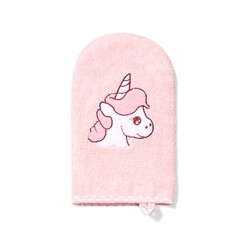 BabyOno. Рукавиця миюча бамбукова (Рожевий) "Єдиноріг" (347/01)