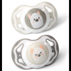 BabyOno. Пустышка силиконовая, симметричная, 6-18 месяцев, 2 шт. (1225/02)