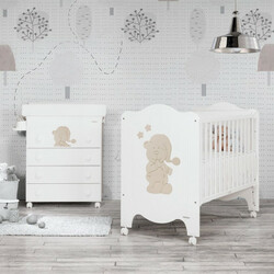 Trama.Кроватка Sleepy Bear White/Light Earth (8312608)
