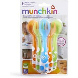 Munchkin. Набор: 3 ложки + 3 вилки (разноцветные) (5019090114547)