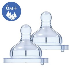 Chicco. Соска Well-Being силиконовая физиологическая от 6 месяцев для каш или смесей 2шт. (20855.20)