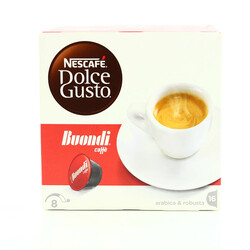 Dolce Gusto. Кофе молотый Buondi натуральный жарен 112г.(16*7г/уп)(7613033112942)