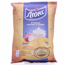 Люкс. Чипсы  Аппетитные сметана и лук 25г. (7622300085681)