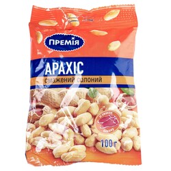 Премія. Арахіс солоний смажений із смаком бекону 100г. (4824034015092)