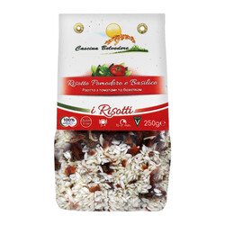CascinaBelvedereз. Рис Різотто з томатами і базилік 250г (8032542740092)