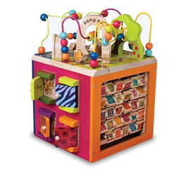 Battat. Развивающая деревянная игрушка - ЗОО-КУБ (размер 34х30х45 см) (BX1004X)