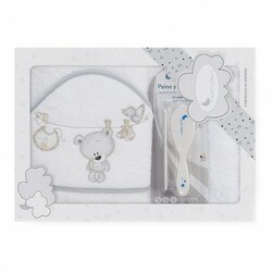 Interbaby.Полотенце Teddy + расчески white 100х100 (8100252)
