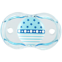 RazBaby. Пустушка що закривається keep-it-kleen, силіконова Сині Зірочки 0-36