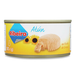 Ribeira. Тунец в подсолнечном масле  80г (8429583017212)